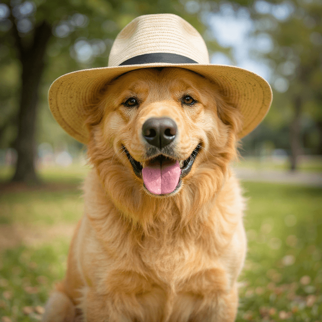 Sun Hat Golden Retriever - After